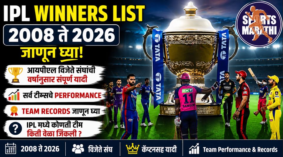 IPL winners list Marathi